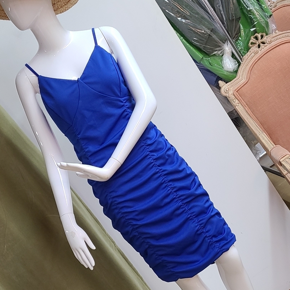 Curliuty Ruched Cocktail Dress 👗